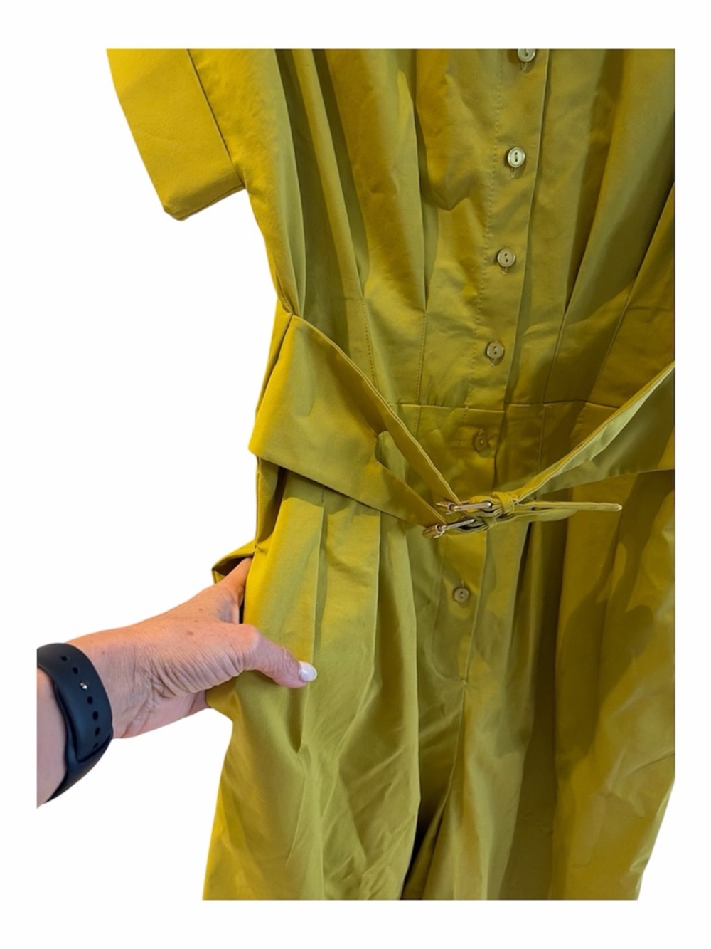 Anthropologie Exquise The Tobie Pleated Double-Buckle Jumpsuit Size M - Picture 7 of 9